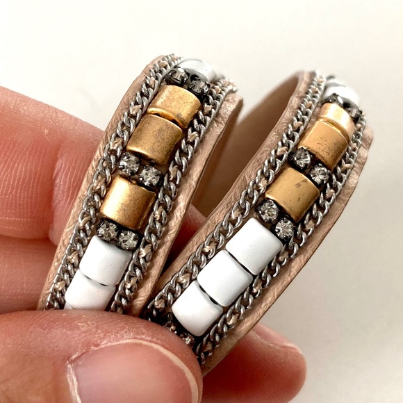 Stella & Dot Cady Leather Wrap Bracelet - Picture 2 of 6